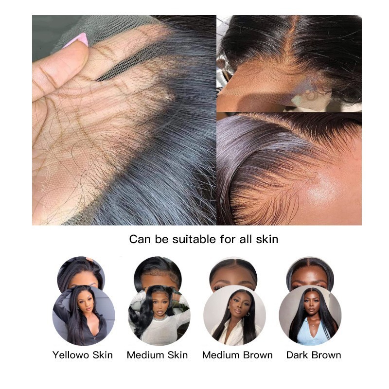 6x67x7 Transparent Lace HumanHair European and American CurlyWave headwear 180%