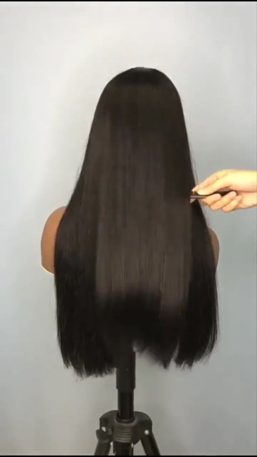 A Real-Life hHair Mask Raw Double Drawn Bone Straight Human Hair Wig