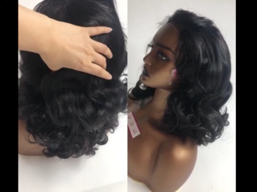 Lyra Hair 300% Density Double Drawn Bouncy Curly Glueless Wigs Human Hair Pre Plucked Pre Cut Ready to Go Natural Hairline and No Glue Needed Wigs