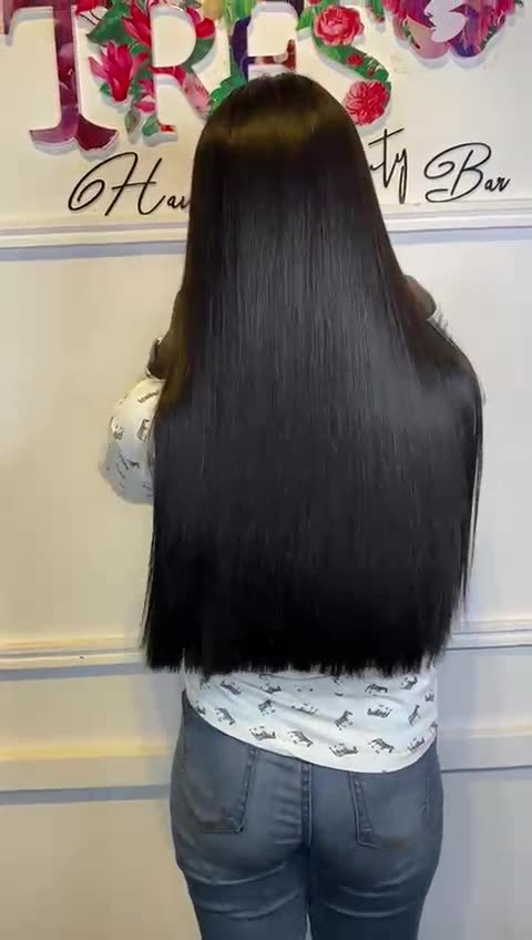 A Real-Life hHair Mask Raw Double Drawn Bone Straight Human Hair Wig