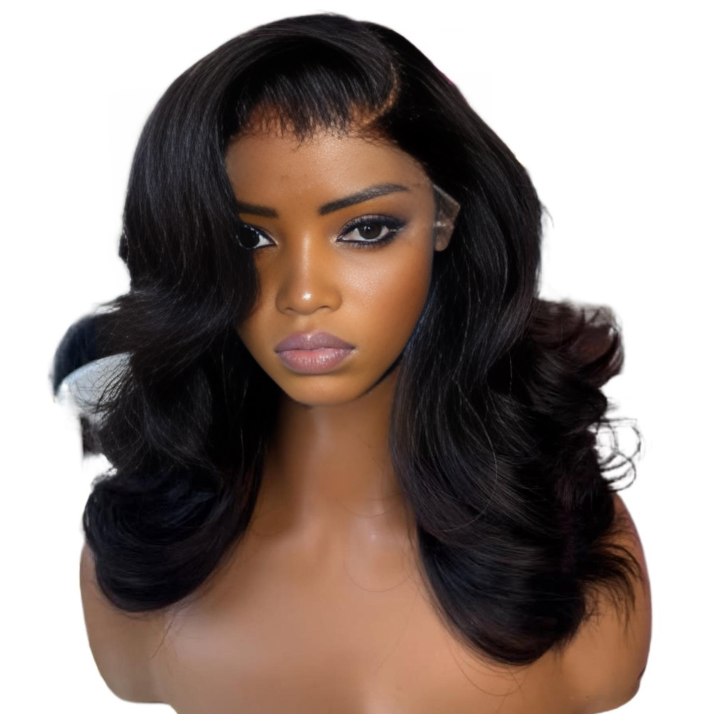 Lyra Hair 300% Density Double Drawn Bouncy Curly Glueless Wigs Human Hair Pre Plucked Pre Cut Ready to Go Natural Hairline and No Glue Needed Wigs