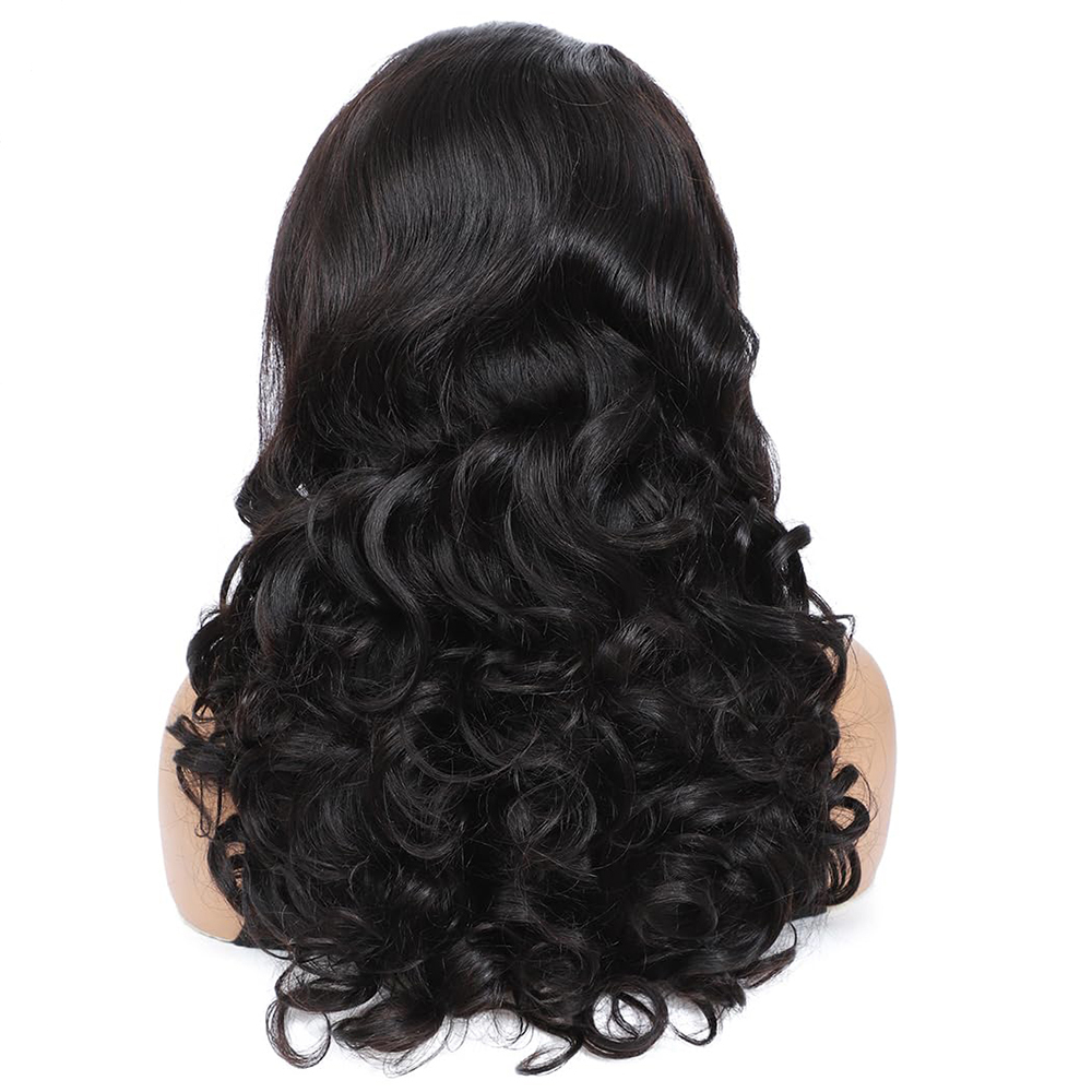 Lyra Hair 300% Density Double Drawn Bouncy Curly Glueless Wigs Human Hair Pre Plucked Pre Cut Ready to Go Natural Hairline and No Glue Needed Wigs