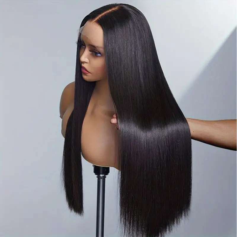 A Real-Life hHair Mask Raw Double Drawn Bone Straight Human Hair Wig