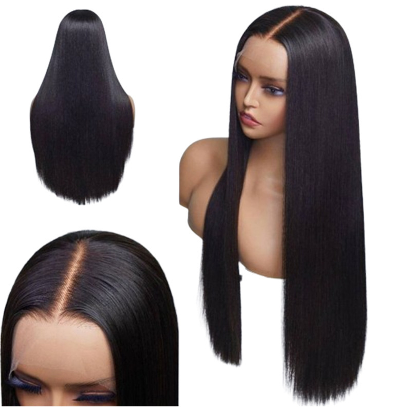 A Real-Life hHair Mask Raw Double Drawn Bone Straight Human Hair Wig