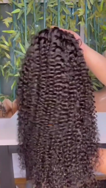 Half Wig Human Hair Kinky Curly Glueless Wig A Half-cap Headgear  For Human Hair