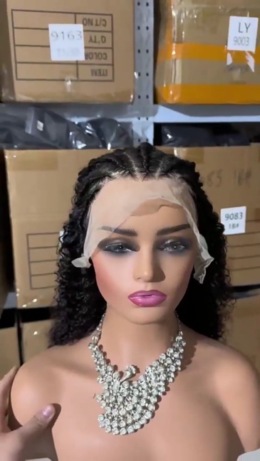 Hot-selling Black Braid Front Lace Human Hair Cover Lace Front Braided Wigs