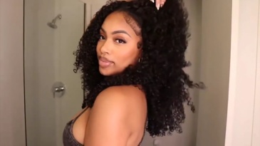V Part Wig Human Hair Kinky Curly Glueless Wig