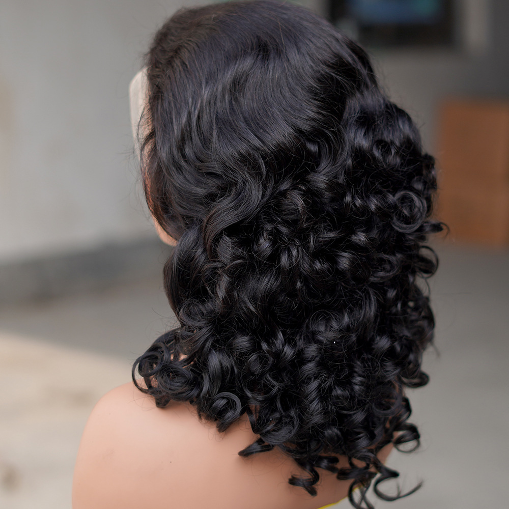 Hot-selling Human Hair Cover 13x4 Lace Frontal Bouncy Curl Wigs Human Hair