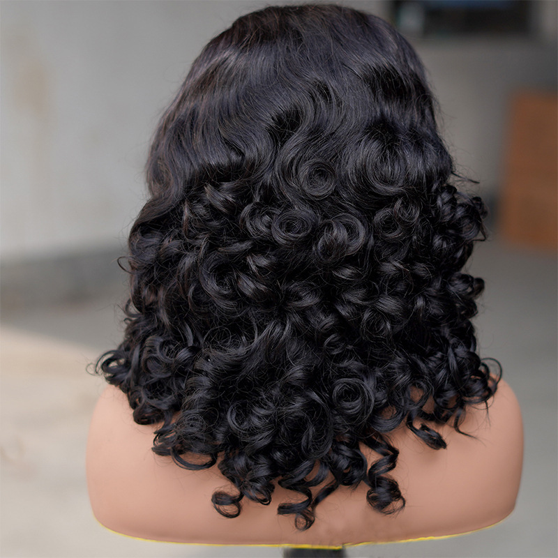 Hot-selling Human Hair Cover 13x4 Lace Frontal Bouncy Curl Wigs Human Hair