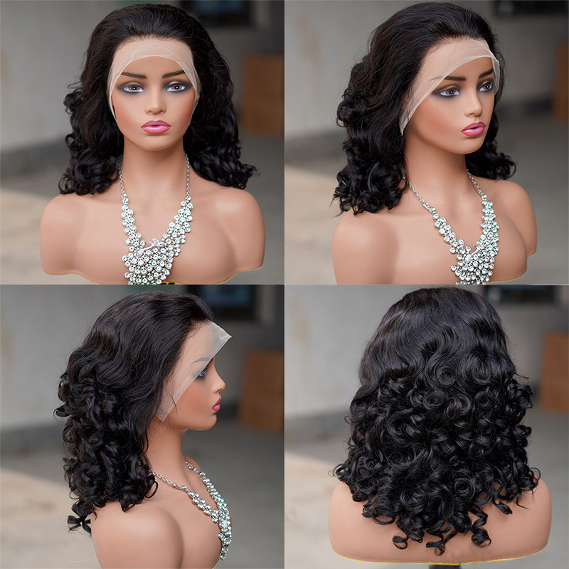 Hot-selling Human Hair Cover 13x4 Lace Frontal Bouncy Curl Wigs Human Hair