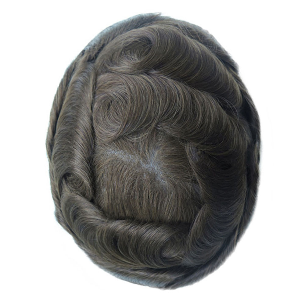 Super Thin Skin 3-4mil,V Loop All Over  8"x10" Men Toupee