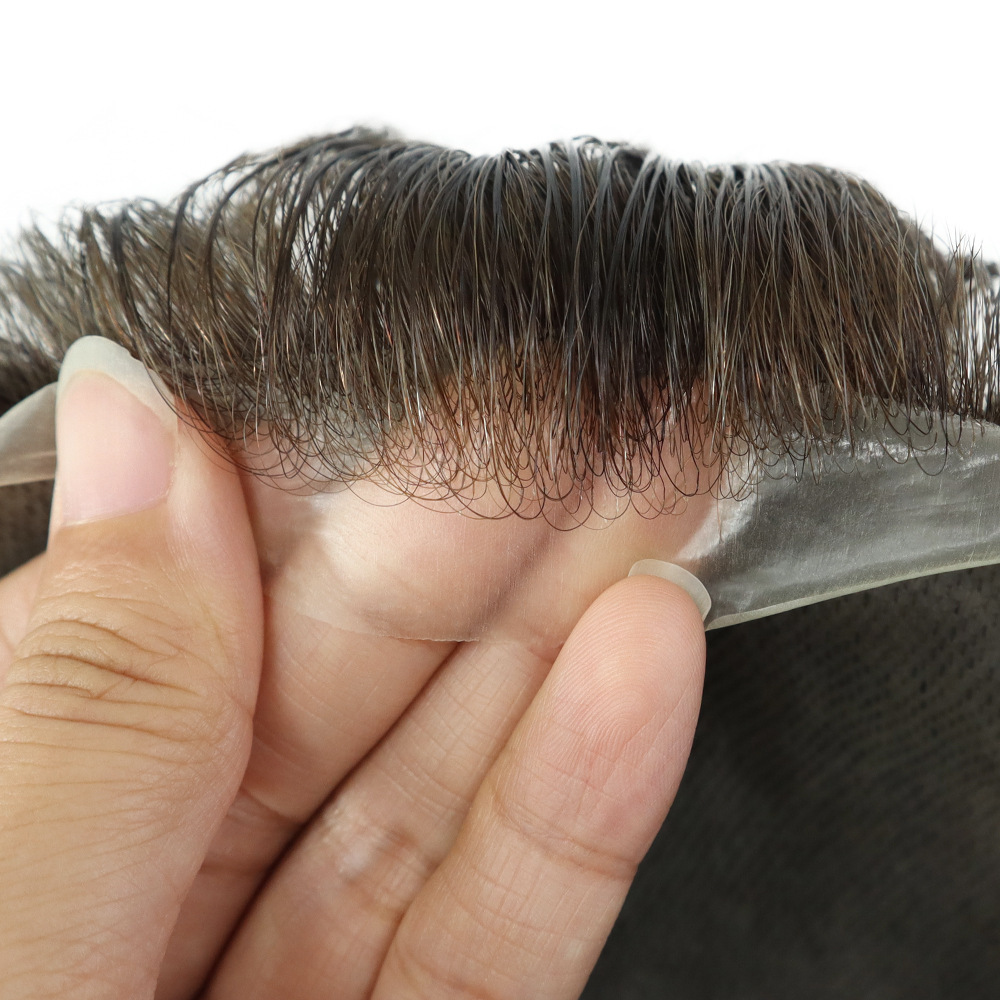 Super Thin Skin 3-4mil,V Loop All Over  8"x10" Men Toupee