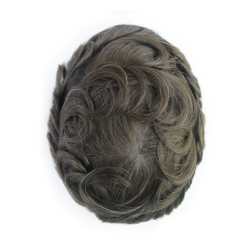 Super Thin Skin 3-4mil,V Loop All Over  8"x10" Men Toupee