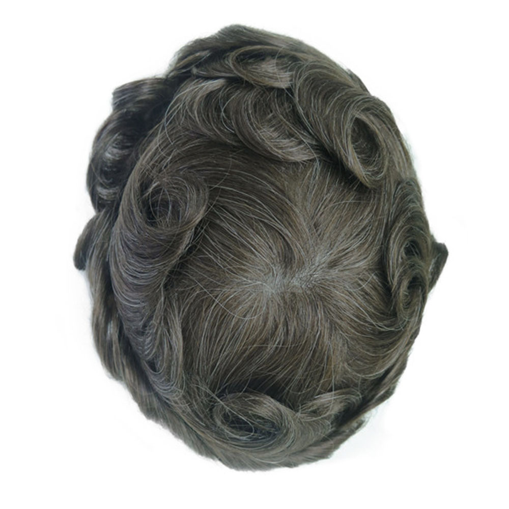 Super Thin Skin 3-4mil,V Loop All Over  8"x10" Men Toupee