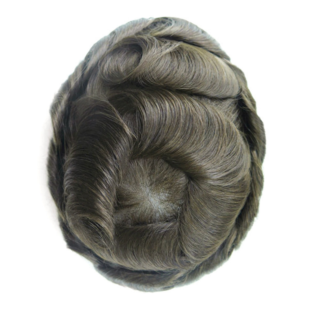 Super Thin Skin 3-4mil,V Loop All Over  8"x10" Men Toupee