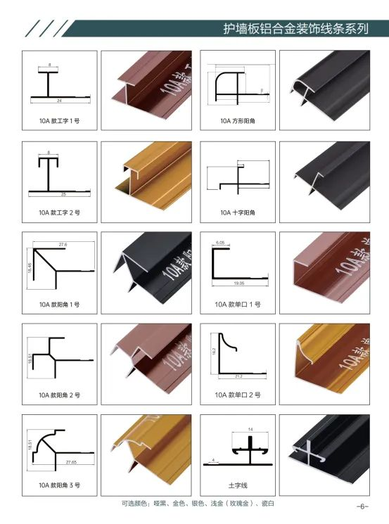 Decorative wall panels - Accessories - Metal trims