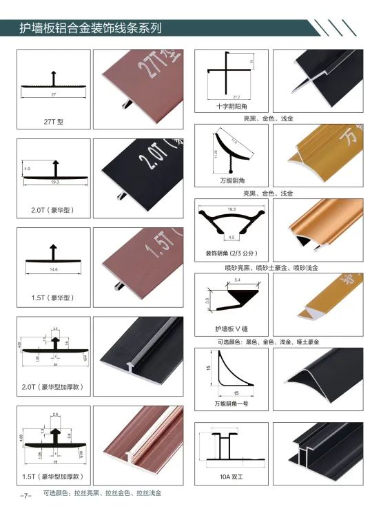 Decorative wall panels - Accessories - Metal trims