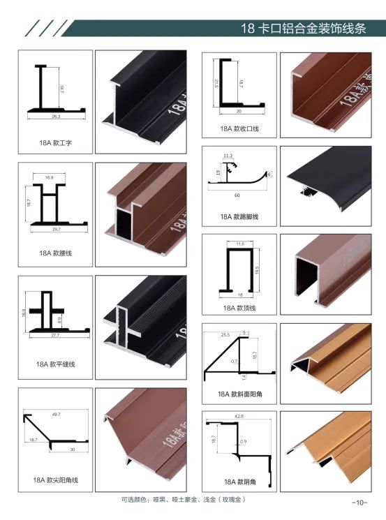 Decorative wall panels - Accessories - Metal trims