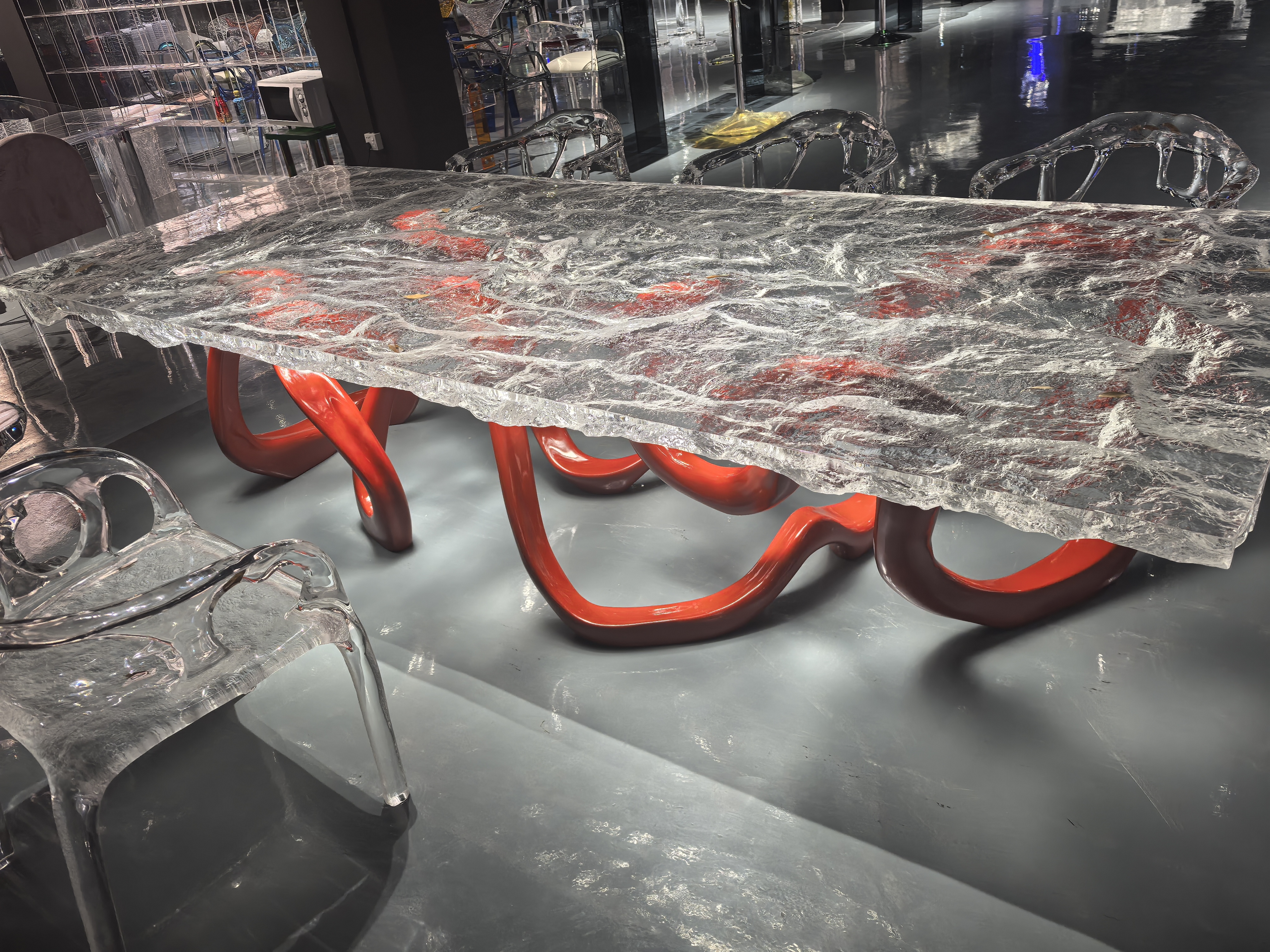 Tempered acrylic table