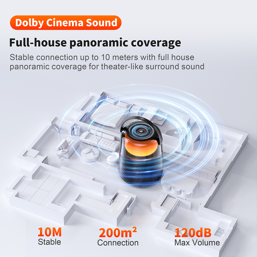 QERE HF55 Mini Portable Wireless Speaker Outdoor Subwoofer With Led Flashing Colorful Metal Bass Speaker