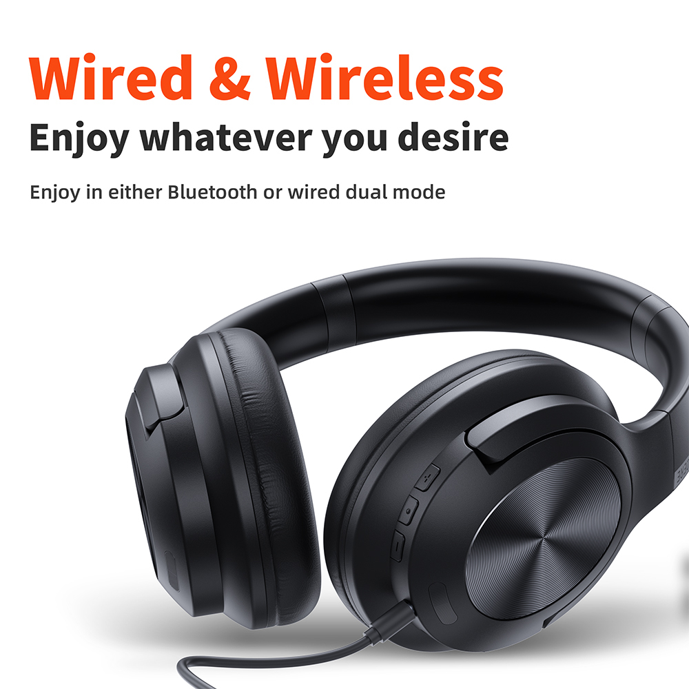 QERE E80 ANC Headphones Active Noise Cancellation Noise Reduction TWS Bluetooth Earphone Wireless Earbuds In-Ear Headphones