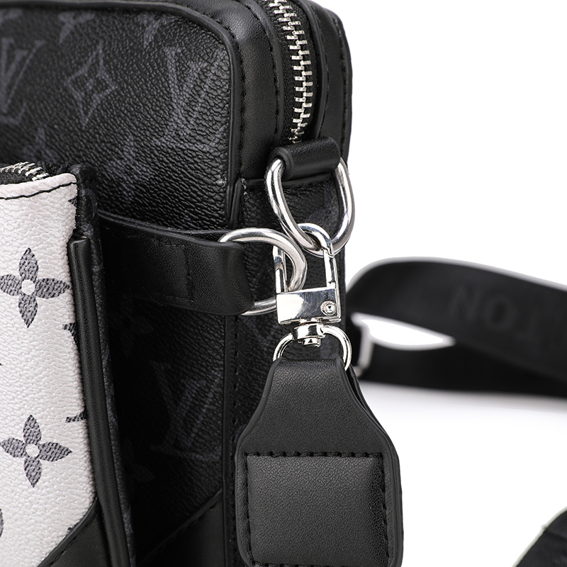 Men Bags LV White embossed three in one