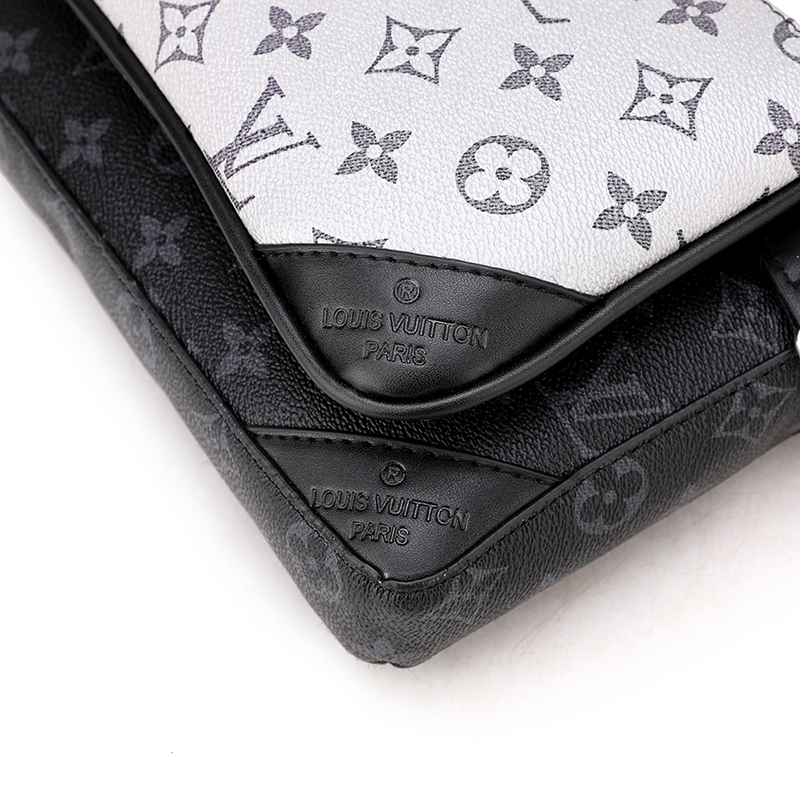 Men Bags White embossed three in one