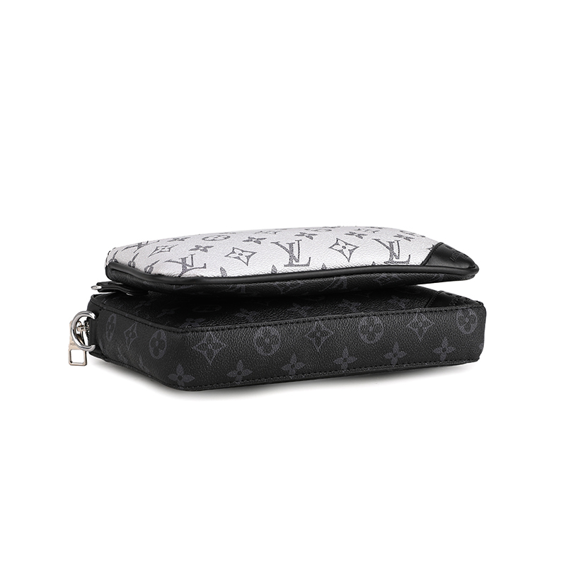 Men Bags White embossed three in one