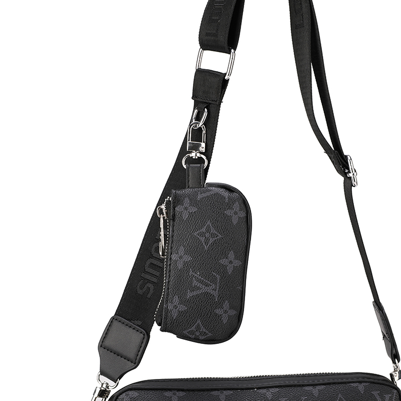 Men Bags White embossed three in one