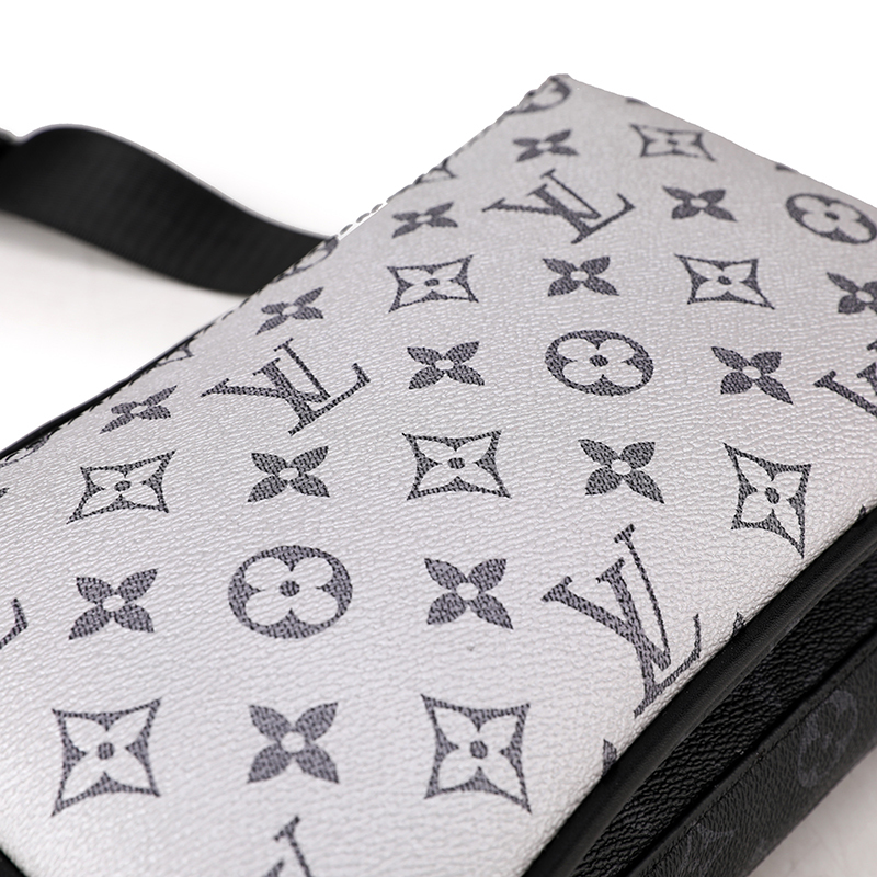 Men Bags LV White embossed three in one