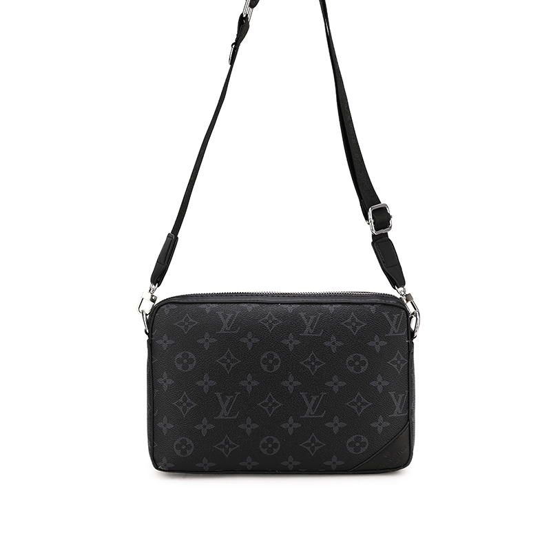 Men Bags LV White embossed three in one
