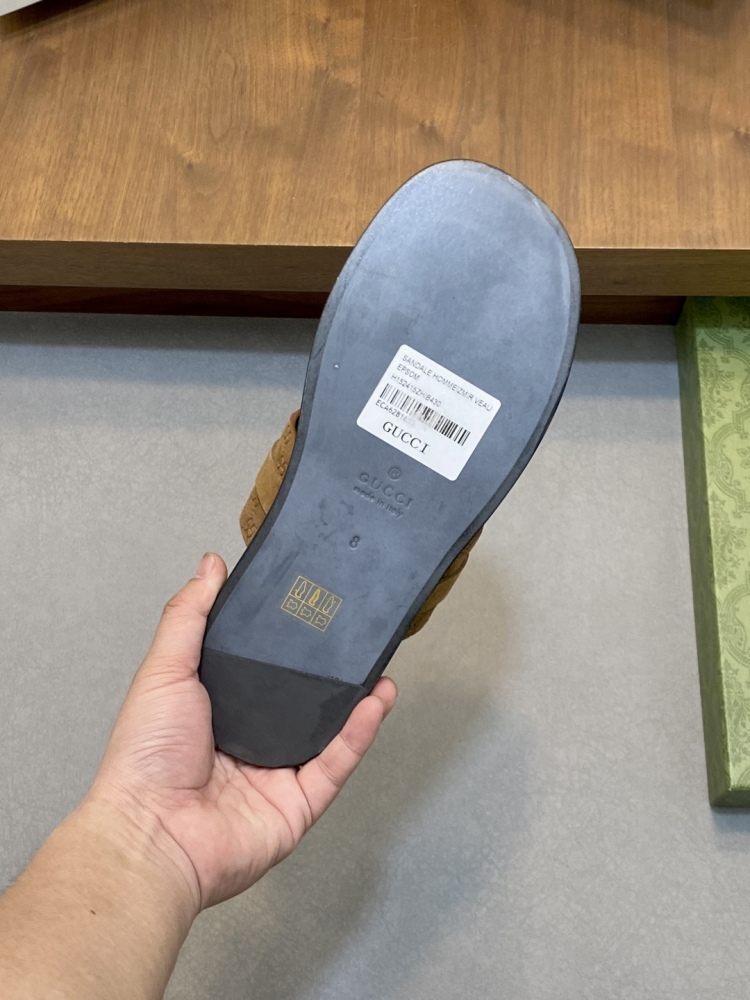 Men's interlocking double G slippers