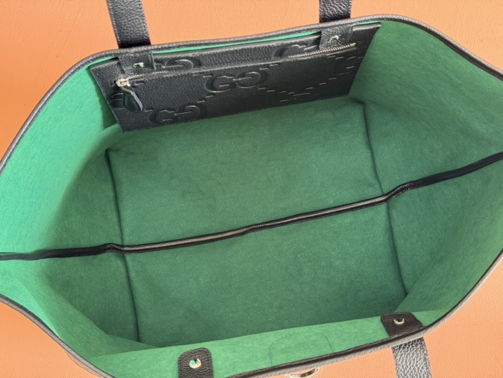 Grain texture double G design handbag
