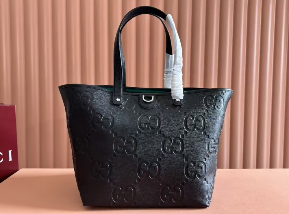 Grain texture double G design handbag