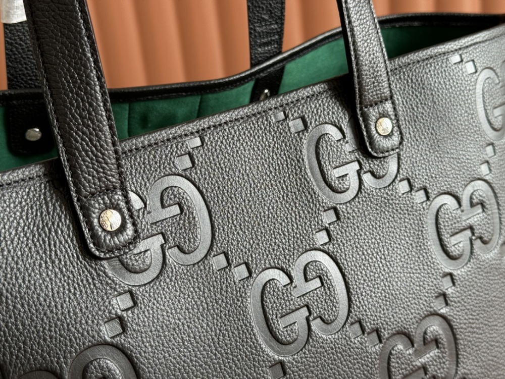 Grain texture double G design handbag
