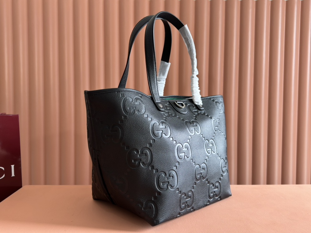 Grain texture double G design handbag