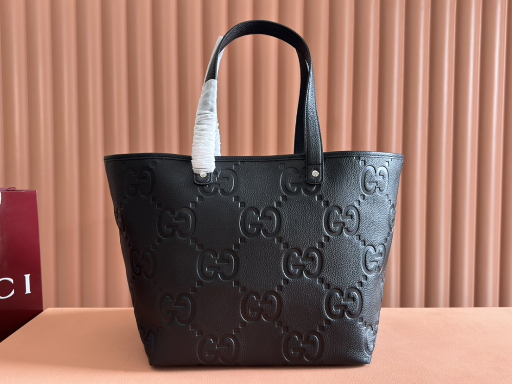 Grain texture double G design handbag