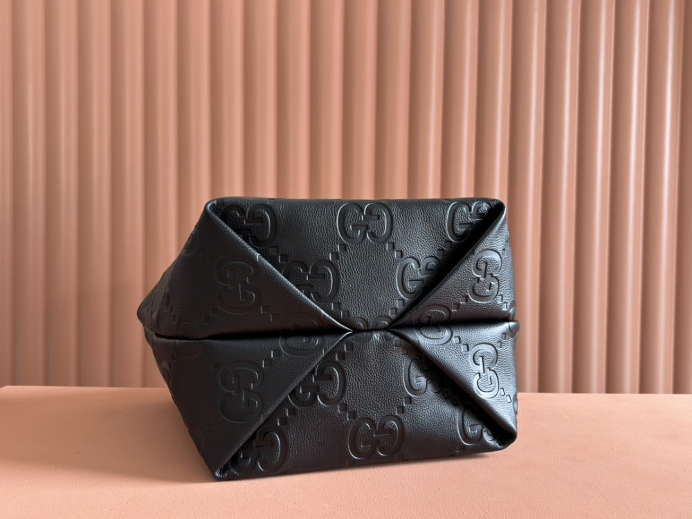 Grain texture double G design handbag