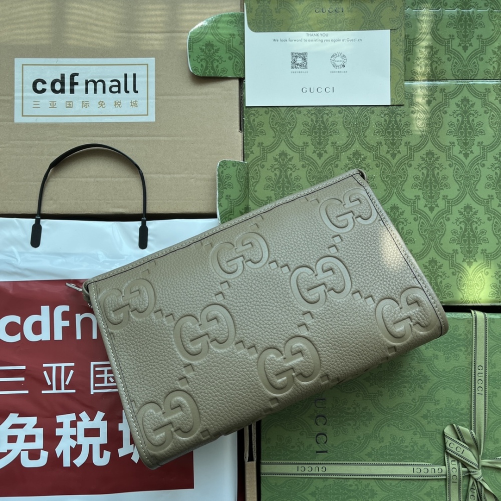 Printed embossed handbag