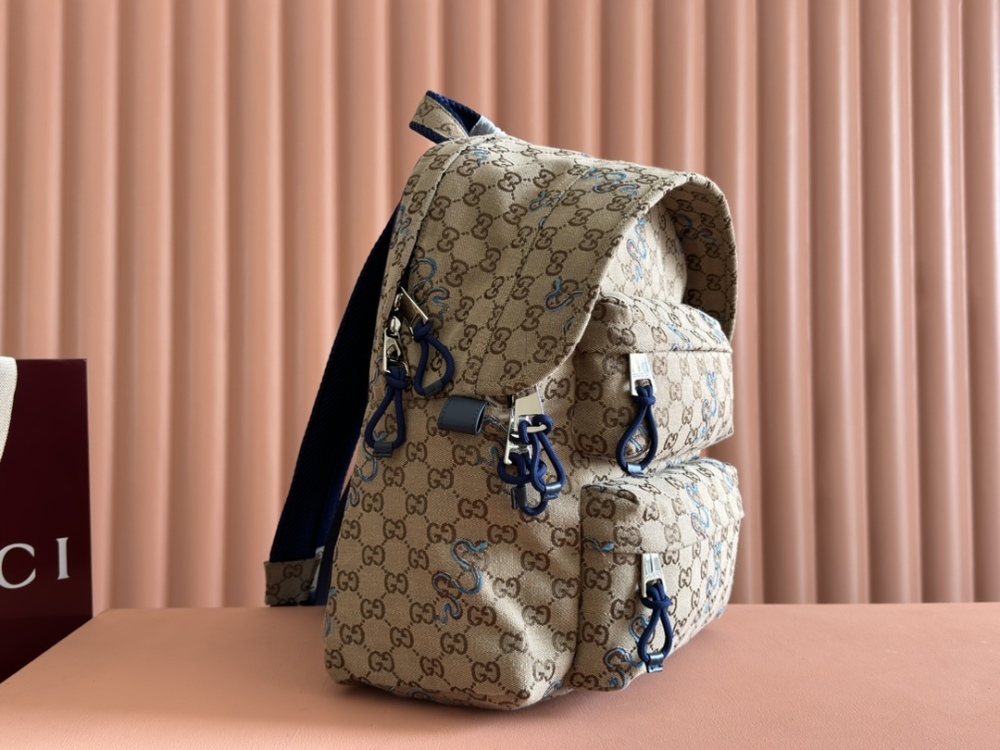 Snake print men's backpack