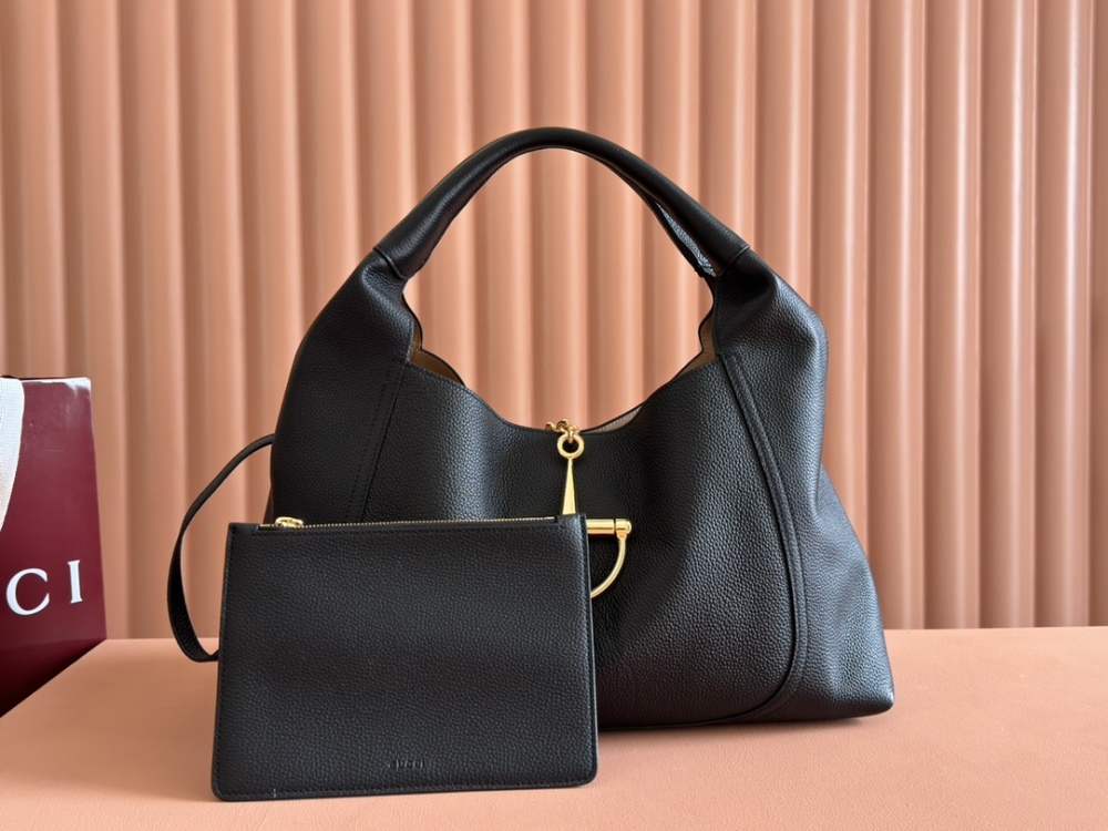 Large Half Horseneck Buckle Shoulder Backpack