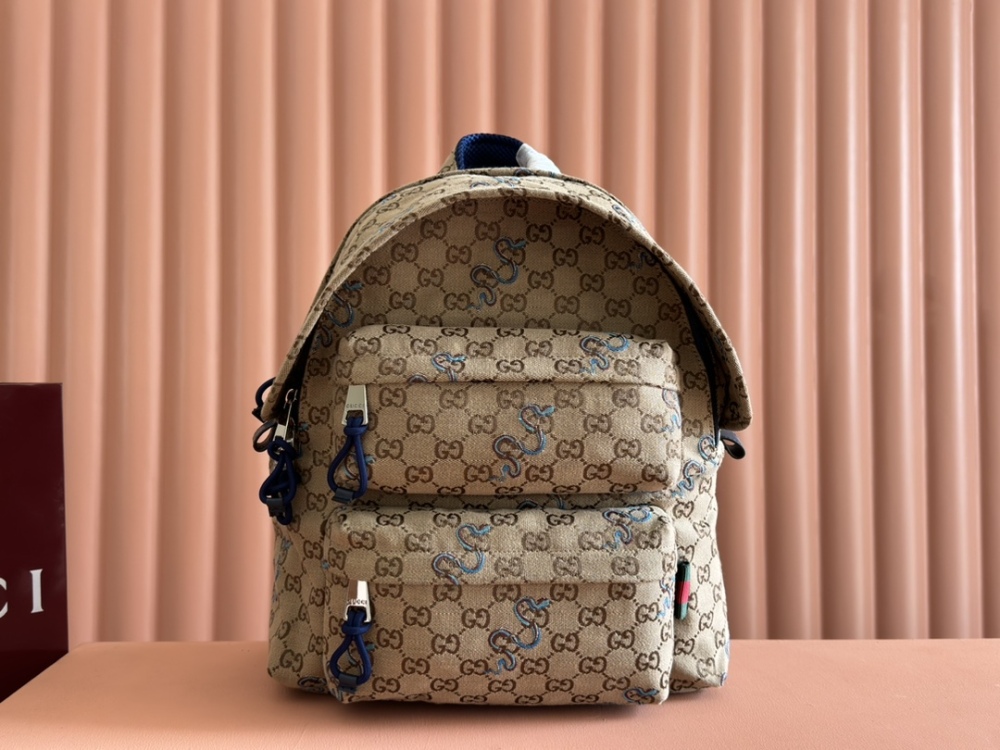 Snake print men's backpack