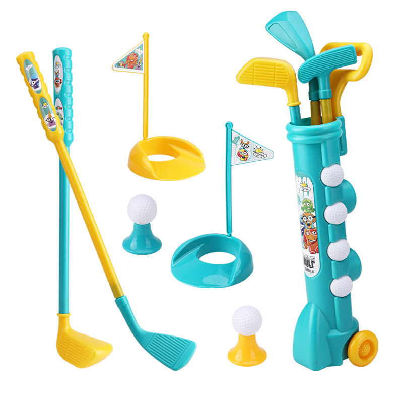 Children's Golf Clubs Parent-Child Outdoor Sports Game Set for Kindergarten Interactive Physical Education Boys' Ball Toy