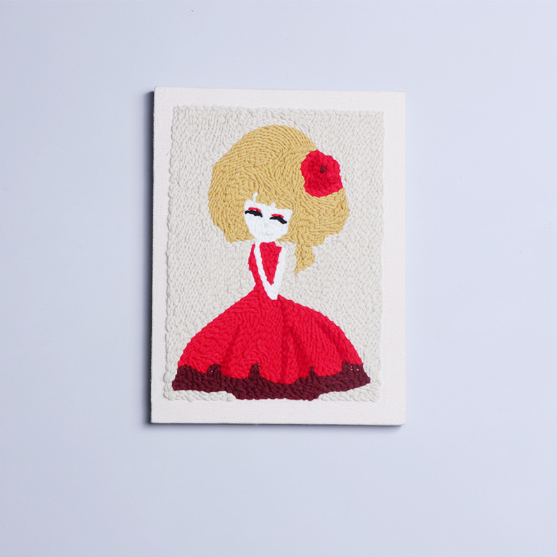 Blossom Girl DIY Punch Needle Kit - Unwind with Creative Crafting!