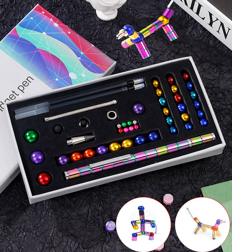 Versatile Magnetic Ring Pen - Boost Creativity in Family Learning and Play!