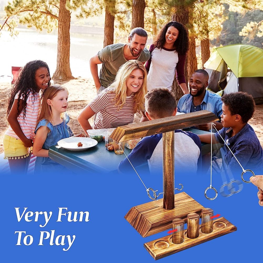 Bring Fun Home with Our Outdoor Ring Toss Drinking Game - Perfect for Parties and Family Gatherings!