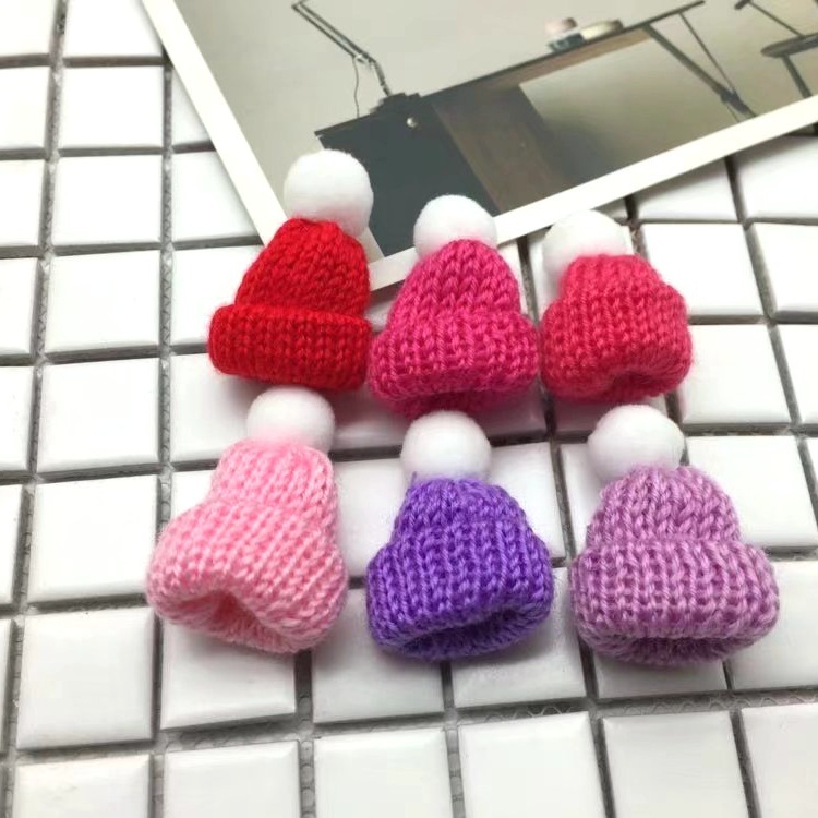 Adorable Mini Knitted Cap Accessories - Perfect for Toys and Pen Decor!