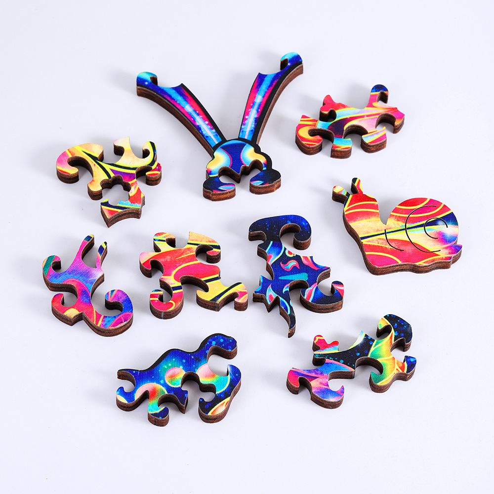 Piece Together Nature's Majesty with Our Lion and Wolf Irregular Wooden Puzzle – A Unique Challenge!