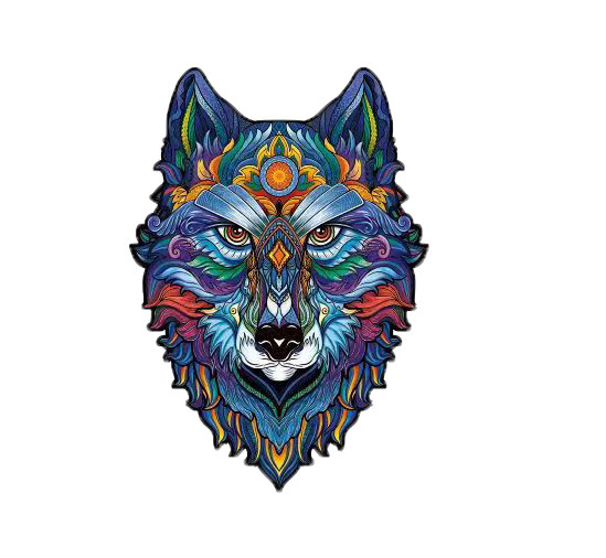 Piece Together Nature's Majesty with Our Lion and Wolf Irregular Wooden Puzzle – A Unique Challenge!