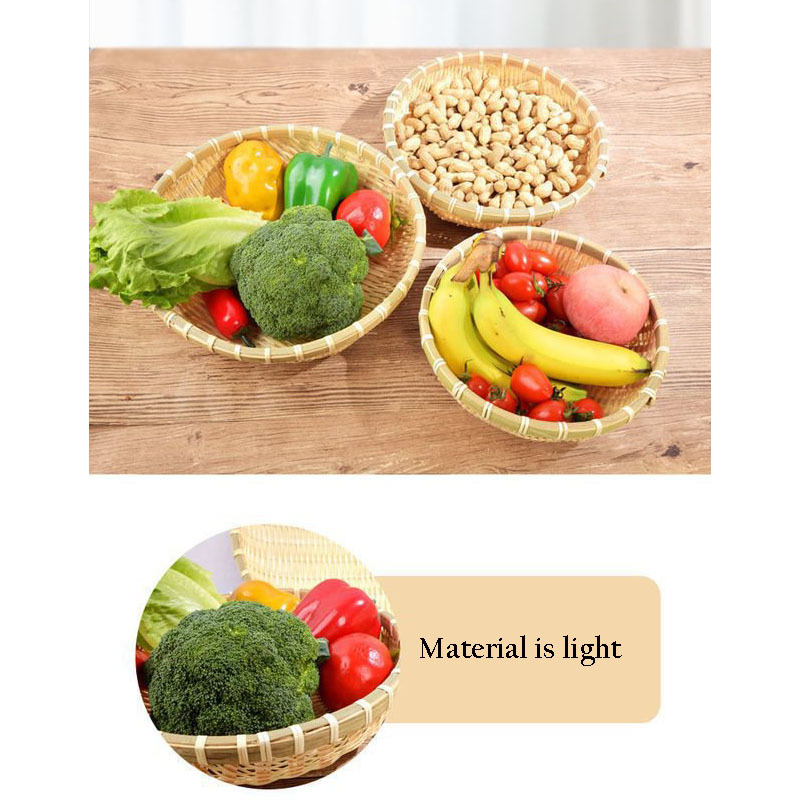 Elevate Your Home with Our Handcrafted Bamboo Fruit and Drain Basket Set – Perfect for Any Family Kitchen!